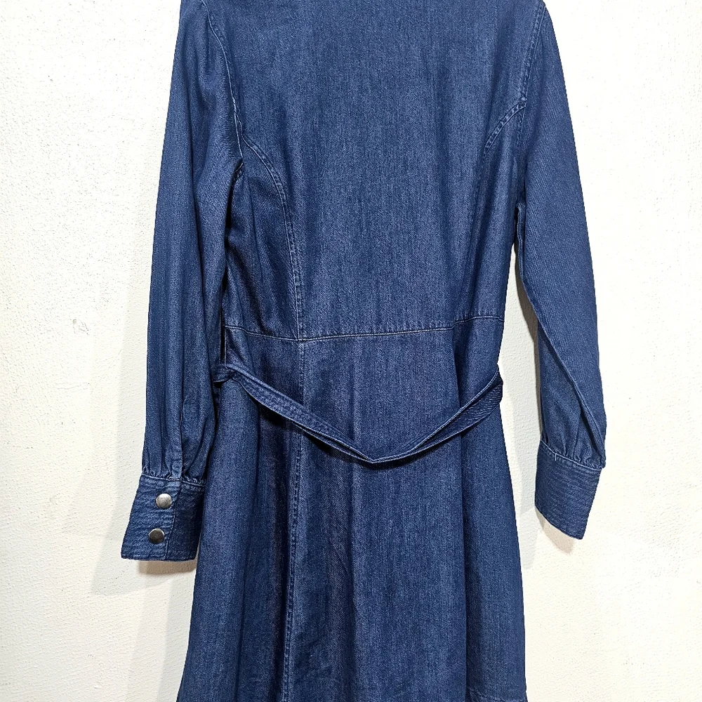 Classic Long Sleeve Denim Dress - Picture 6 of 12